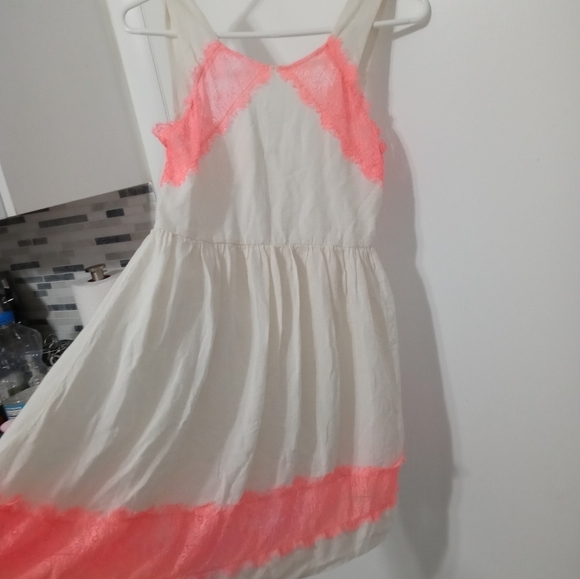 Free People Georgia Neon Lace Lightweight Sleeveless Lined Midi SunDress SM - Picture 5 of 11